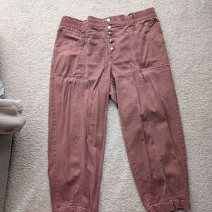 Knox Rose Mauve Button-Front Pants